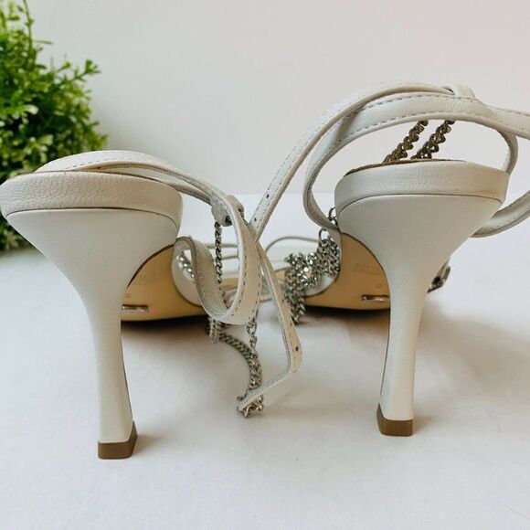 Tony Bianco Lazaar Chain Sandal Heels Sz 5 in Dove Nappa - Picture 7 of 11